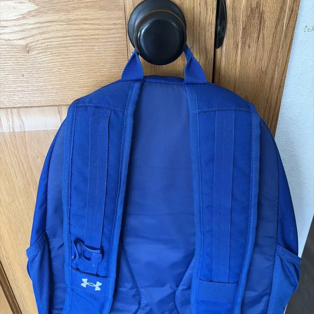 Under Armour Hustle 5.0 Team Backpack Royal Blue Padded Straps Basketball